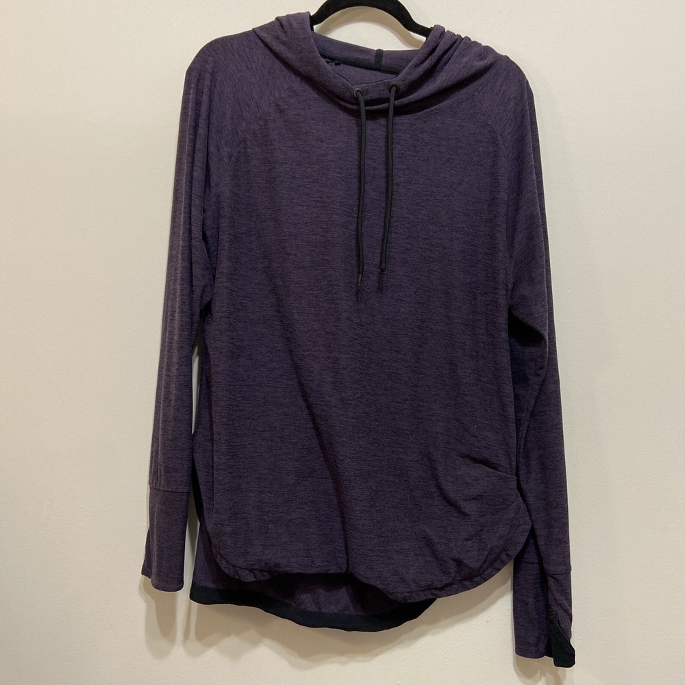 Serene Tangerine Women's L Hoodie Tunic Athleisure Top Pullover Stretchy EUC